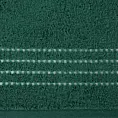 Ręcznik kąpielowy 50x90 cm bawełniany kolor ciemnozielony z ozdobnym stębnowaniem na bordiurze 500 g/m2 FIORE Eurofirany