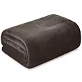 Koc  150x200 cm ciemnobrązowy miękki i delikatny w dotyku jednokolorowy koc SIMPLE 1 Eurofirany