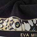 Ręcznik do rąk 30x50 cm bawełniany kolor czarny z designerską bordiurą 500 g/m2 EVA 15 Eva Minge Eurofirany