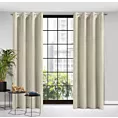 Zasłona beżowa z tkaniny welwetowej 140x250 cm przelotka ROSA Design 91 Eurofirany