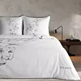 Pościel 160x200 cm z makosatyny bawełnianej kolor biały, czarny z designerskim nadrukiem FLAVIA Eva Minge Eurofirany
