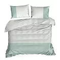 Pościel 220x200 cm z bawełny renforce kolor biały, miętowy NOVA DUO Eurofirany