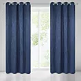 Zasłona granatowa zaciemniająca z efektem melanżu 140x250 cm przelotka ROSSIE Eurofirany