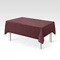 Obrus szyty bordowy z miękkiej półmatowej tkaniny welwetowej