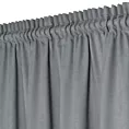Zasłona szara z tkaniny welurowej 420x260 cm tunel Dora Eurofirany