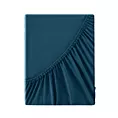 Prześcieradło jersey z gumką 120x200 cm z bawełny kolor granatowy 140 g/m2 ADELA Eurofirany