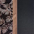 Komplet obrus z bieżnikiem czarno, beżowy 140x300/33x300 cm ANITA 1 zdobiony subtelnym wzorem roślinnym