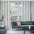 Zasłona szara o płóciennym splocie w stylu eko 140x250 cm przelotka LIREN Eurofirany