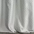Zasłona szyta na taśmie fala MANSION srebrna z matowej naturalnej tkaniny w drobny geometryczny wzór