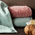 Ręcznik kąpielowy 70x140 cm bawełniany kolor miętowy o ryżowej strukturze z welwetową bordiurą 500 g/m2 LOREN Eurofirany