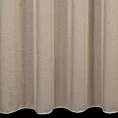 Firana szyta na przelotkach beżowa z drobnej siateczki, wykończona obciążnikiem