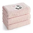 Ręcznik kąpielowy dziecięcy 50x90 cm bawełniany kolor różowy z haftem misia 450 g/m2 BABY 72 Eurofirany