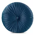 Poduszka okrągła średnica 40 cm welwetowa granatowa pikowana, z wypełnieniem VELVET 68 Eurofirany