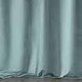 Zasłona szyta na tunelu ENYA morska z miękkiej półmatowej tkaniny welwetowej
