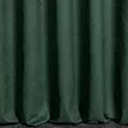 Zasłona szyta na taśmie 5 cm ciemnozielona z miękkiej tkaniny o welurowej strukturze