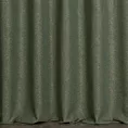 Zasłona szyta na taśmie fala zielono kremowa z tkaniny w drobny wzór, przetykany błyszczącą nicią