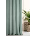 Zasłona szyta na taśmie fala jasnomiętowa z miękkiej półmatowej tkaniny welwetowej
