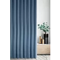 Zasłona szyta na taśmie 5 cm ciemnoniebieska z tkaniny strukturalnej z delikatnym połyskiem