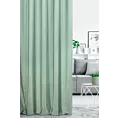 Zasłona szyta na taśmie 5 cm miętowa z gładkiej tkaniny z delikatnym połyskiem