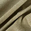 Zasłona szyta na taśmie fala jasnozielono beżowa z tkaniny o grubym splocie i efektem melanżu