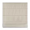 Roleta rzymska jasnobeżowa z gładkiej tkaniny zaciemniającej typu dimout