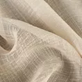 Firana szyta na taśmie fala kremowa z delikatnej w dotyku etaminy w stylu eko z efektem kreszowania, wykończona obciążnikiem