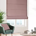 Roleta rzymska pudrowo różowa z miękkiej tkaniny o welurowej strukturze