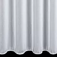 Firana szyta na tunelu biała z matowej tkaniny w stylu eko, wykończona obciążnikiem