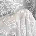 Zasłona biała zdobiona szenilowym haftem roślinnym 140x250 cm przelotki - LILY Eurofirany