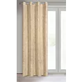 Zasłona beżowa o płóciennym splocie w stylu eko 140x250 cm przelotka LIREN Eurofirany
