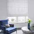 Roleta rzymska VISCAYA biała z melanżowej i miłej w dotyku tkaniny