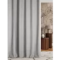 Zasłona szyta na flexach szaro popielata z dwustronnej tkaniny zaciemniającej 100% blackout, o strukturze weluru