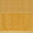 Ręcznik kąpielowy 50x90 cm bawełniany kolor musztardowy z bordiurą z weluru 500 g/m2 LUCY Eurofirany