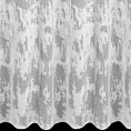 Firana szyta na przelotkach biała z tkaniny batystowej z motywem przecierki