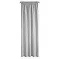 Zasłona srebrna z matowej gładkiej tkaniny 140x270 cm taśma RITA Eurofirany
