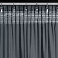 Zasłona grafitowa z tkaniny welwetowej, troczek w zestwie 140x300 cm taśma ANTARA Eurofirany