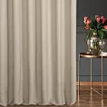 Zasłona szyta na taśmie 8 cm kremowa z tkaniny o grubym splocie