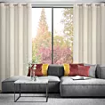 Zasłona kremowej z matowej tkaniny z widocznym naturalnym splotem 140x250 cm przelotka - ADELINA Eurofirany