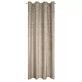 Zasłona beżowo, złota ze złotym wzorem z welwetu 140x250 cm przelotka LAURA Eurofirany