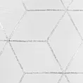 Dekoracja okienna biała zdobiona metalicznym nadrukiem z geometrycznym wzorem 140x250 cm przelotka SEYLAN Eurofirany