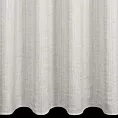 Zasłona szyta na flexach beżowa z tkaniny z efektem melanżu wykończona obciążnikiem