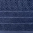 Ręcznik do rąk 30x50 cm bawełniany kolor granatowy z ozdobną bordiurą w paseczki 500 g/m2 ADORE Eurofirany