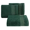 Ręcznik do rąk 30x50 cm bawełniany kolor ciemnozielony z ozdobną bordiurą 500 g/m2 NESSY Eurofirany