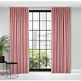 Zasłona różowa z matowego welwetu 140x300 cm taśma imintująca flex MADLEN Eurofirany