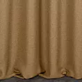 Zasłona szyta na taśmie fala brązowa z tkaniny o naturalnym splocie w stylu eko