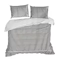 Pościel 220x200 cm z makosatyny bawełnianej kolor szary, biały styl nowoczesny Eva Minge Eurofirany