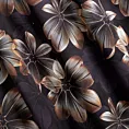Tkanina zasłonowa, welwetowa, z trójwymiarowym nadrukiem kwiatowym Eurofirany