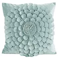 Poszewka na poduszkę 45 x 45 cm z welwetu kolor miętowy zdobiona kwiatem 3D FLORES 2 Eurofirany