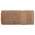 Ręcznik do rąk 30x50 cm bawełniany kolor brązowy zdobiony paseczkami 500 g/m2 LILA Eurofirany