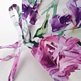 Poduszka na krzesło 45 x 90 x 3 cm wodoodporna różowo, fioletowa zdobione roślinnym wzorem GARDEN Eurofirany